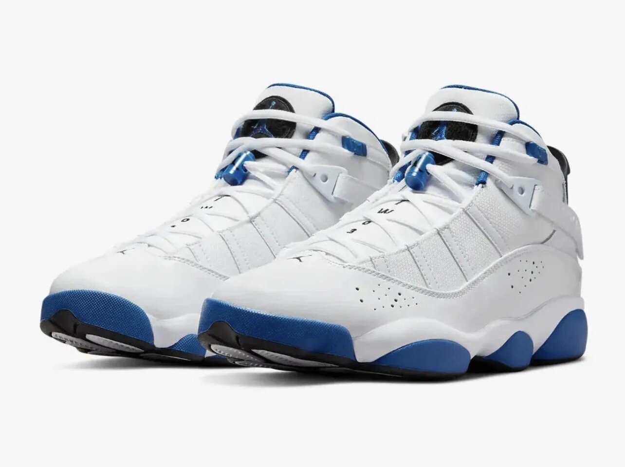 jordan 6 rings white black dk marina blue