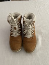 Cat and Jack Faux Suede Ankle Boots With Shoelaces And Zipper Youth Size 3