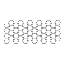 Car Side Body Sticker Honeycomb Hexagon Pattern Vinyl Decal Trim For SUV Truck