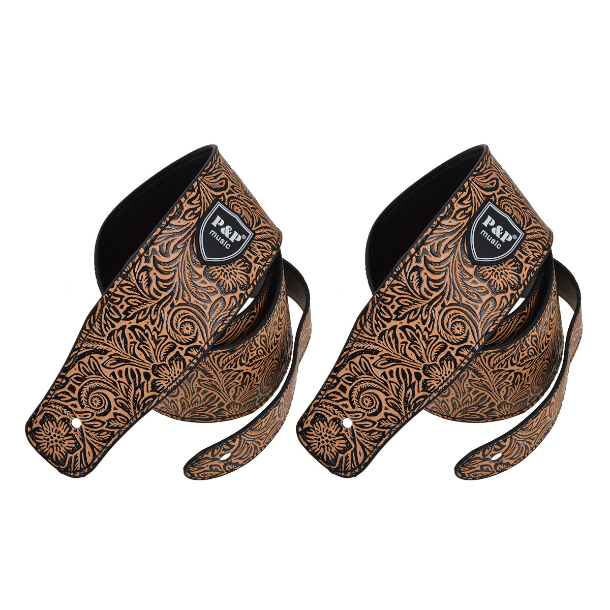 Taylor Nouveau Leather Guitar Strap Distressed Brown 2.5 In. | Guitar Center