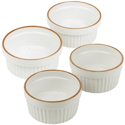 Set of Oven Safe Stoneware Ramekin Casserole Mini Dessert