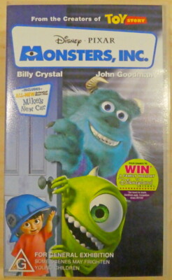 Monsters Inc ~ Disney Pixar 2002 Movie Video ~ As New VHS | eBay