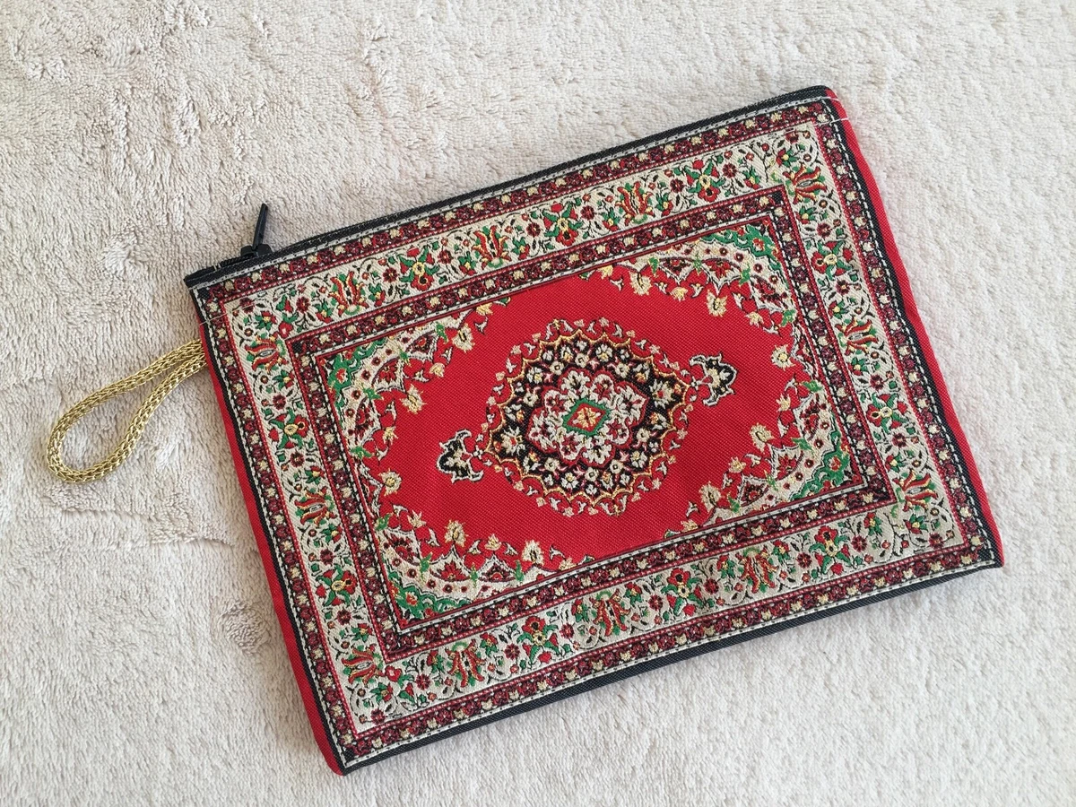 Floral Kilim Patterned Clutch Envelop Bag Handy Storage Bag