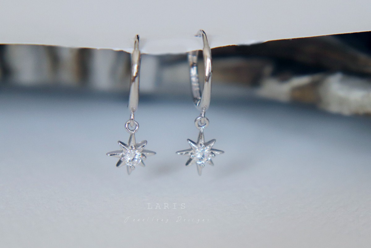 Sterling silver celestial earrings outlet