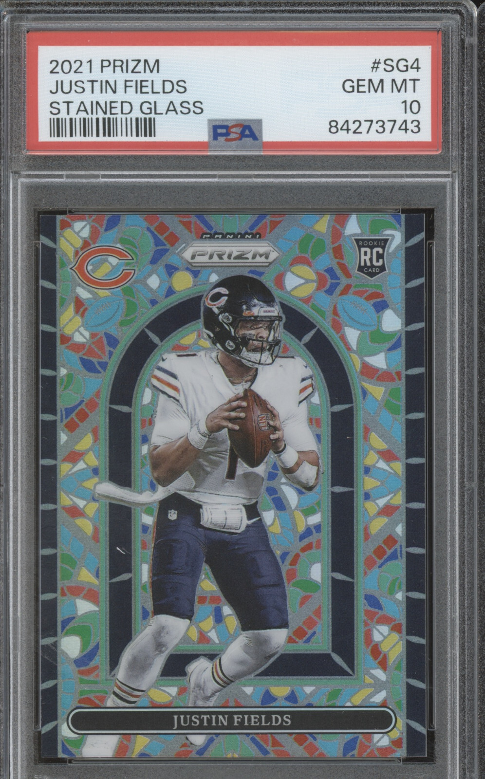 Justin Fields Panini Prizm Stained Glass #SG4 Base