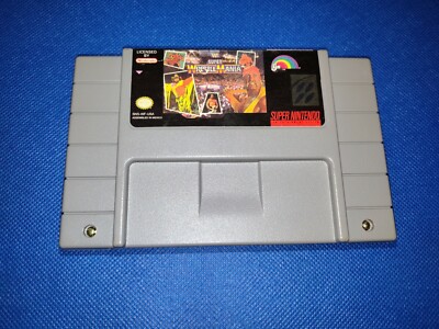 WWF Super Wrestlemania SNES Wrestling Cleaned Tested Game LJN WWE Works  Nintendo