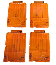 Nerf N-Strike Dart Gun Elite 6 Round Clip Magazine Replacement Lot of 4