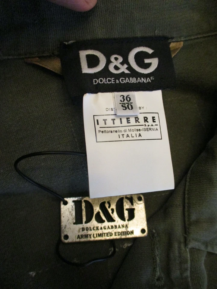 Dolce Gabbana 正品升级军用和平衬衫夹克 M — 第 3/4 张图片