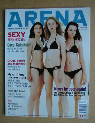 Arena. No. 70. July/Aug 1997. Sexy Summer Issue, Gucci Girls, Milla Jovovich, et