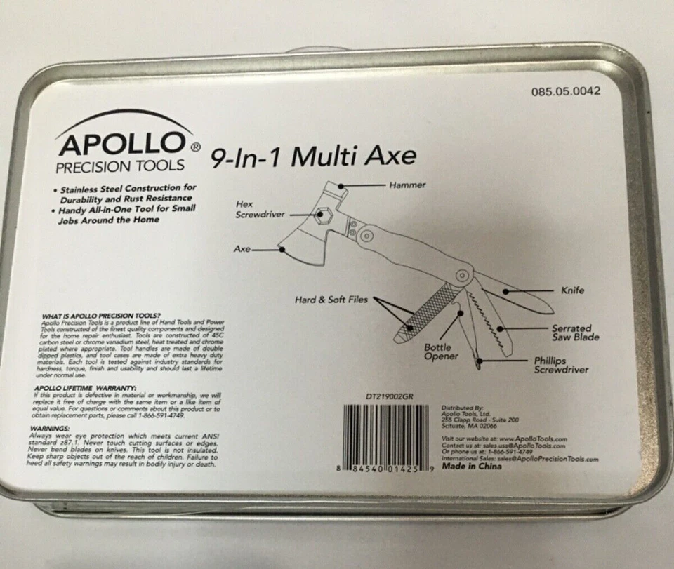 Apollo Precision Tools Multi Axe 9 in 1 In Gift Box Free Shipping - Image 2 of 2