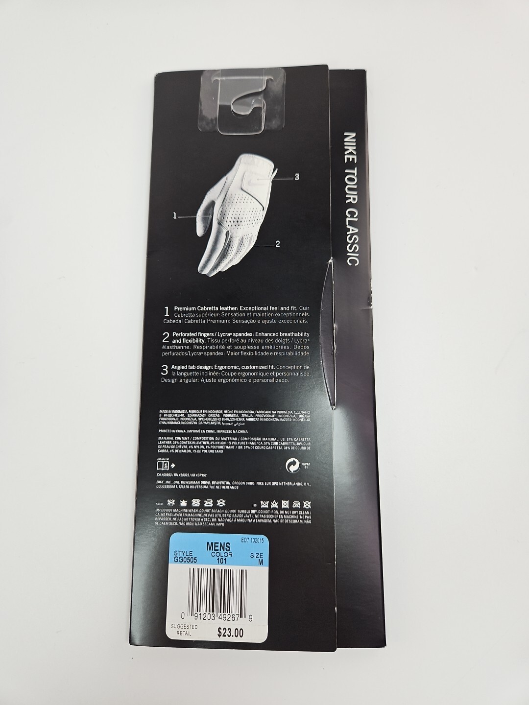 NEW Nike Tour Classic Men's Golf Glove - Right Hand, Medium - GG0505-101  