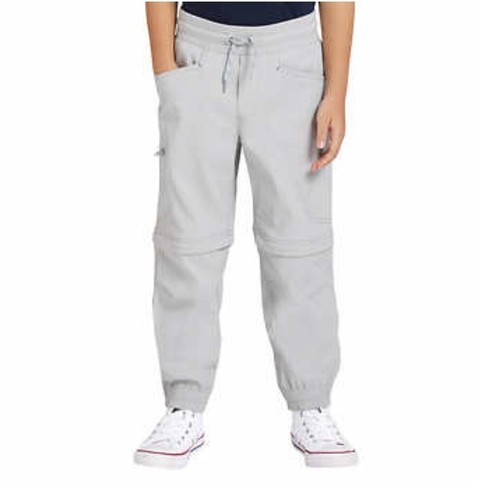 Eddie Bauer Boys XS Convertible Joggers Tech Pant Cargo Zipper Pocket Gray (5/6)