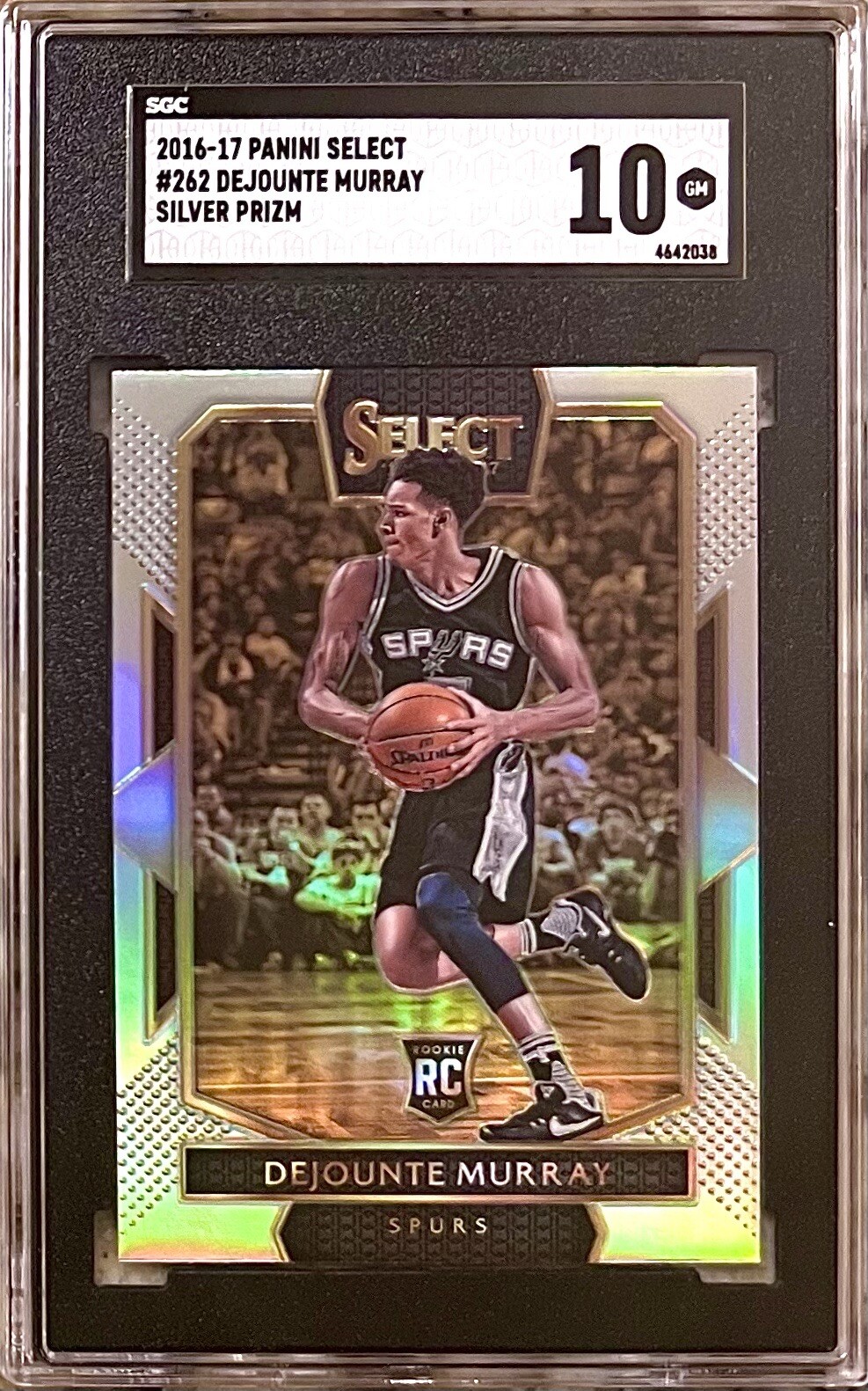 2016 POP 1 DEJOUNTE MURRAY ROOKIE RC PANINI SILVER PRIZM #262 SGC 10 GEM MINT!