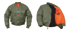 MA-1 Concealed Carry OD Green Military Flight Jacket Bomber Coat 77350 Rothco