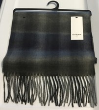 Goodfellow  Co Men's Plaid Woven Winter Fashion Scarf Grey Blue