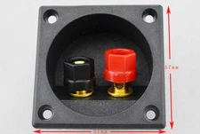 2pcs Square Copper Speaker Box Terminal Binding Post for Speaker Parts 57x57mm
