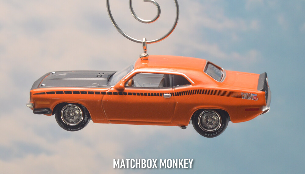 Classic 1970 Plymouth AAR Hemi Cuda Christmas Ornament Chrome