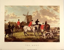 (11 x 14) Art Print SP411 W. Shayer The Meet  - Engraved by C. R. Stock