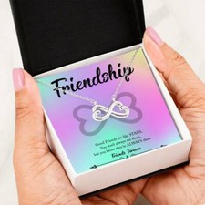 Collar Corazón Infinito Joyería Regalo para Amigo | Los Buenos Amigos son como Estrellas