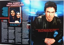 IAN SOMERHALDER_NINA DOBREV = 3 PAGES 2011 FRENCH CLIPPING