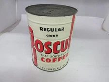 VINTAGE BOSCUL 2 LB COFFEE TIN SEALED ADVERTISING COLLECTIBLE  55-