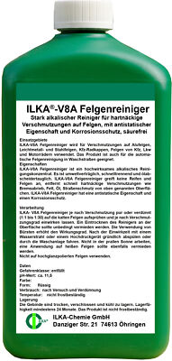 ILKA V8A Felgenreiniger Reinigungskonzentrat alkalisch Korrosionsschutz 1 Liter