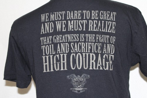 Ranger Up T-Shirt Sz M Black Short Sleeves Teddy Roosevelt Patriotic Bull Moose - Picture 6 of 7
