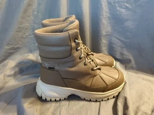 UGG Yose Waterproof Leather Boots Taupe 1112330 w o Box PRE