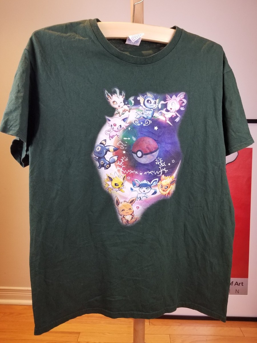 VINTAGE Y2K POKEMON CHARACTER GREEN T-SHIRT SZ LARGE MINTY | eBay
