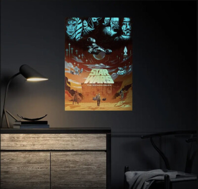 Limitierte Auflage Displate - Die mandalorianische Saga - X/1500 signiert - Star Wars