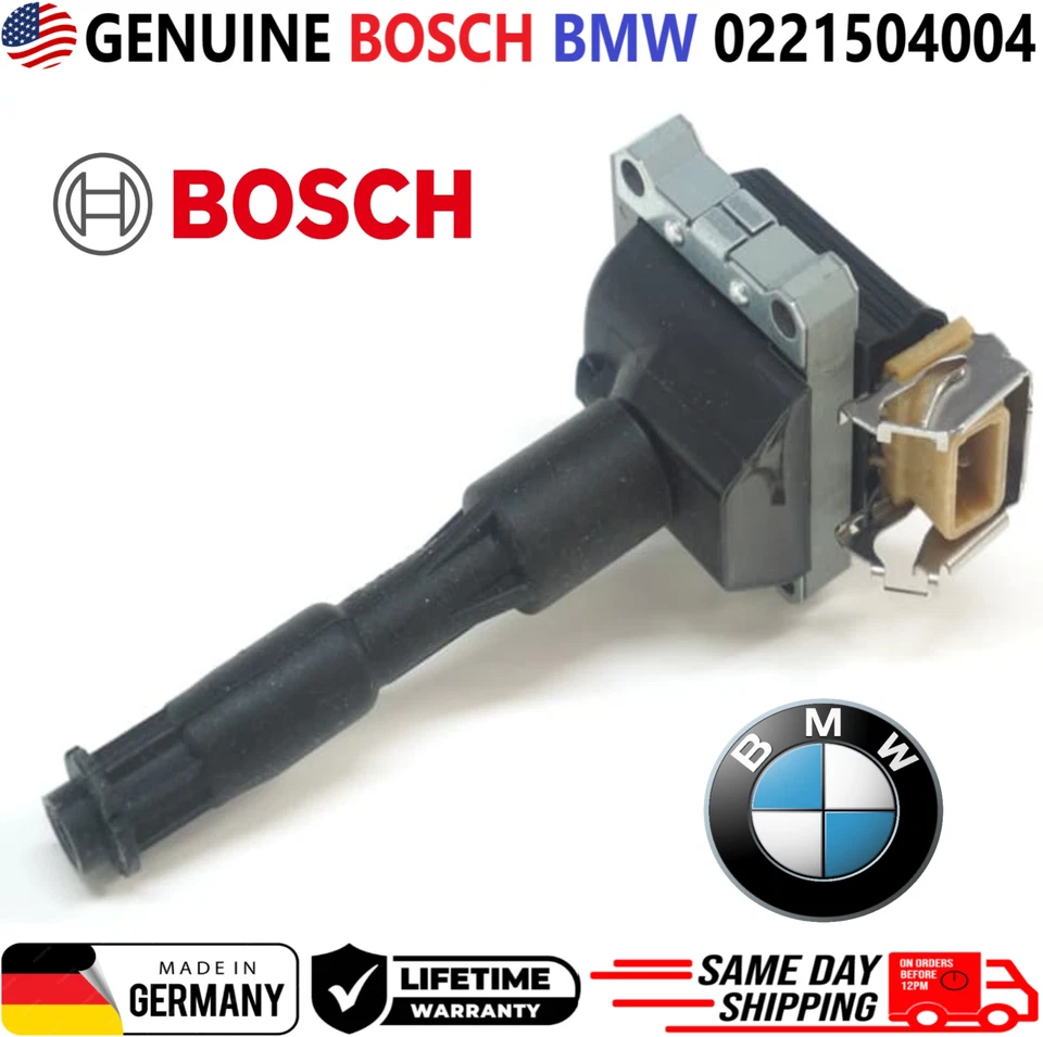 OEM GENUINE BOSCH x6 Ignition Coils For 1994-2009 BMW, 0221504004, 12131703227 - Image 2 of 4