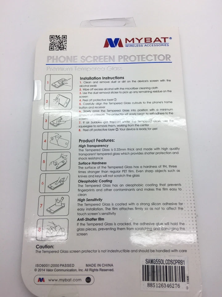 Protector Pantalla Cristal Templado Mybat para Samsung G550 (on5) Foto 3 de 3
