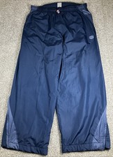 Vintage Nike Windbreaker Pants Navy Blue Mens XXL Mesh Silver Tag 90s Y2K Baggy
