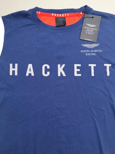T-shirt manica lunga HACKETT x ASTON MARTIN ragazzo 9-10 anni nuova con etichetta cotone blu rosso - Foto 3 di 20