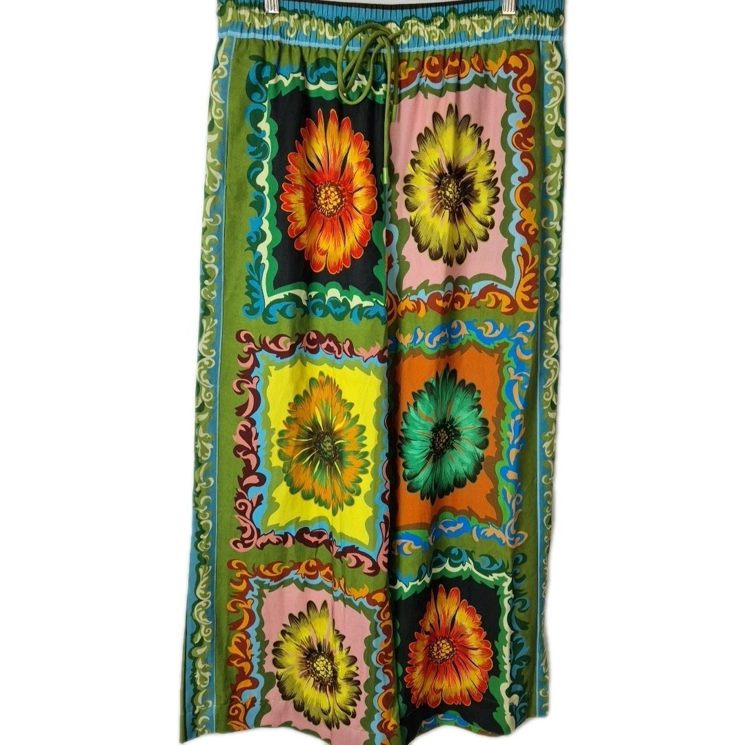 Alemais Disco Daisy Set Womens Size 14 Green Shirt & Pants Pockets Lightweight image 10