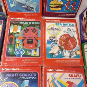 Lot Of 16 Intellivision Games With Boxes (Some Have Manuals & Overlays)