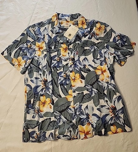 Levi's - klassisches Camper Hawaiihemd klein leicht Strand Knopfleiste Neu mit Etikett - Bild 1 von 3