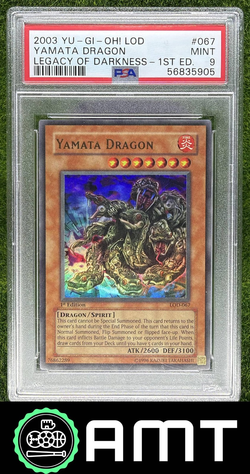 Yamata Dragon PSA 9 2003 Yu-Gi-Oh! Legacy of Darkness 1st Edition #LOD-067 5905 view 1