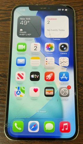 Unlocked Apple iPhone 12 Pro Max - 128GB Gold - 78% Batt - Crcks on Front & Back