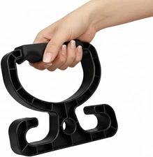 (2-Pack) Premium Multi Purpose Heavy Duty Grocery Shopping Bag Holder Black 