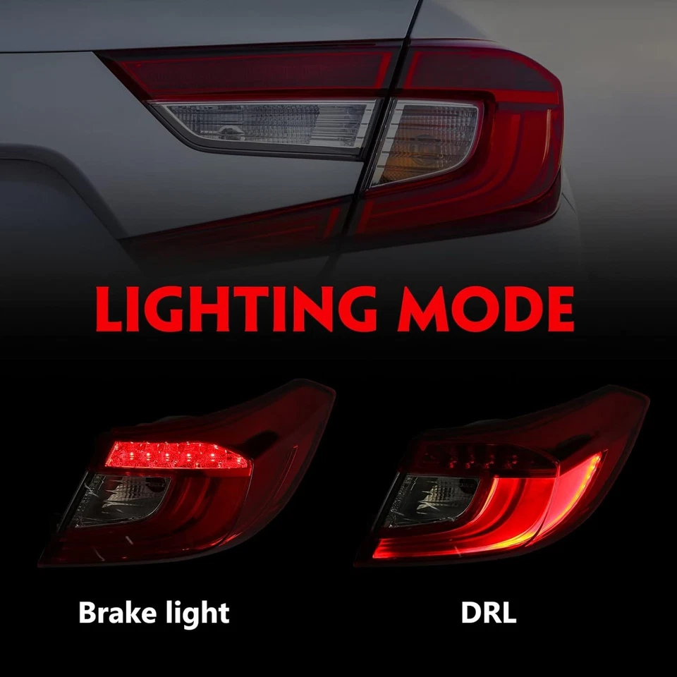 Tail Light for Accord 2018-2021 Outer Taillight Assembly Passenger Side (Outer) - Image 3 of 4