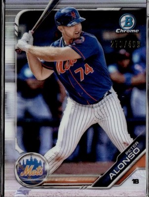 2019 Bowman Chrome Baseball Pete Alonso Refractor /499  NY Mets BCP-127