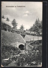 Ansichtskarte Brockenbahn im Tumkuhlental 1924 