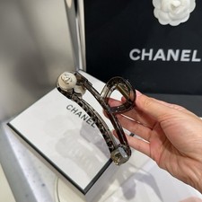 Chanel Banana Hair Clip with CC Pearl & Cryst...