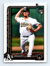 #634 2025 Topps BASE  Grant Holman RC Athletics