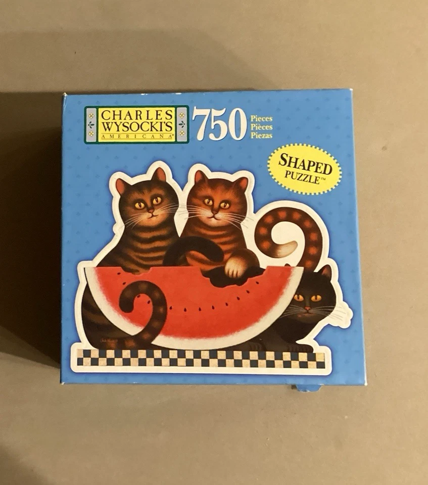 LOT OF 4 CHARLES WYSOCKI 750 PIECE JIGSAW PUZZLES BUFFALO GAMES & MILTON BRADLEY - Image 2 of 4