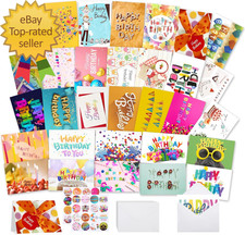 32 PCS Happy Birthday Cards Bulk with Envelopes 4X6 Assorted Birthday Cards