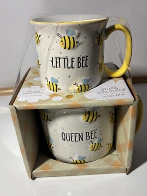 MOMMY AND ME Mug Set Matching Queen Bee Little Bee Baby Shower 1st Birthday New