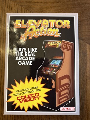 Colecovision Elevator Action with Box And Manual !!! HOMEBREW!! 