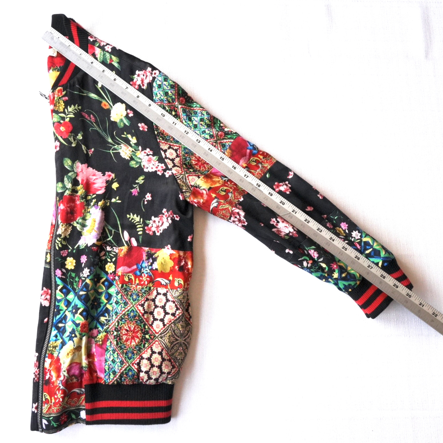 Alice + Olivia Lila Oversized Patchwork Bomber Ja… - image 7